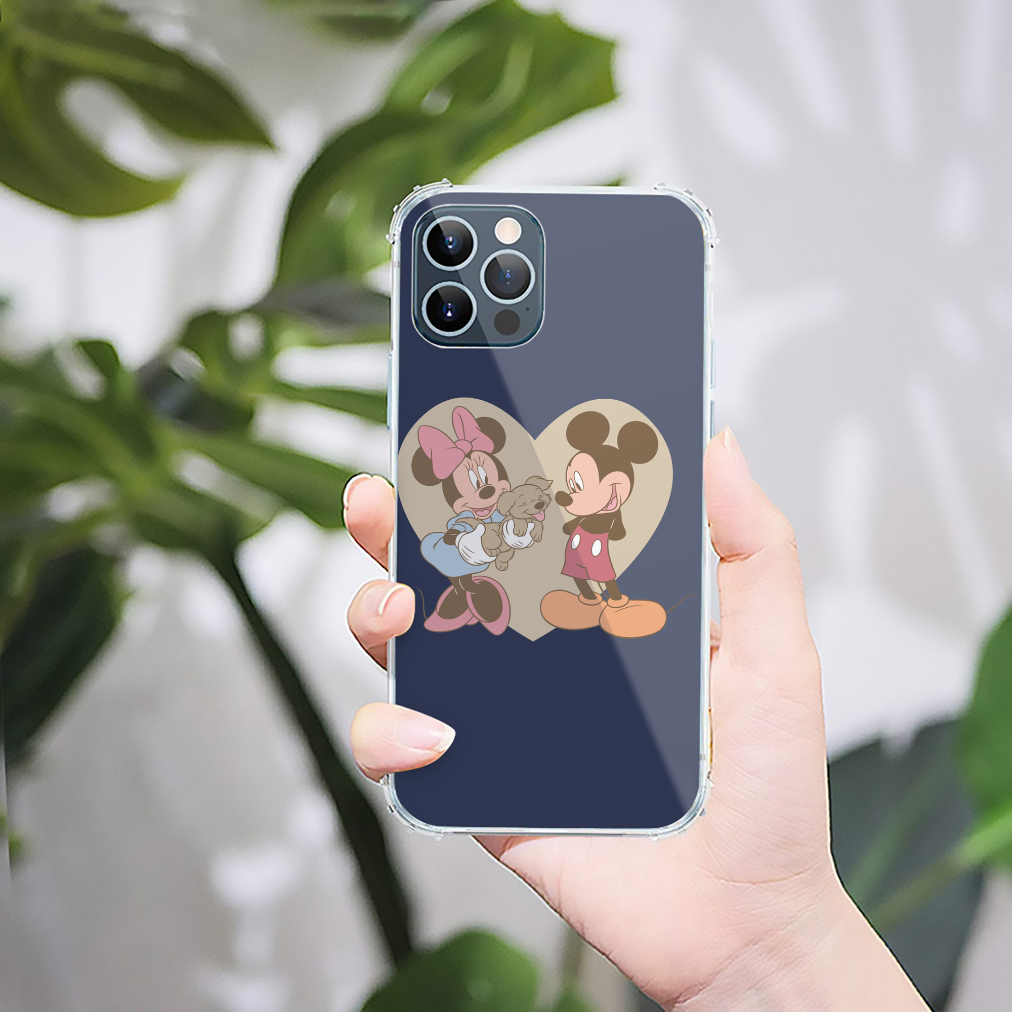 （画像用） ミッキーマウス Mickey Mouse 【iPhone 12シリーズ対応】透明スマホケース（クリアソフトケース）